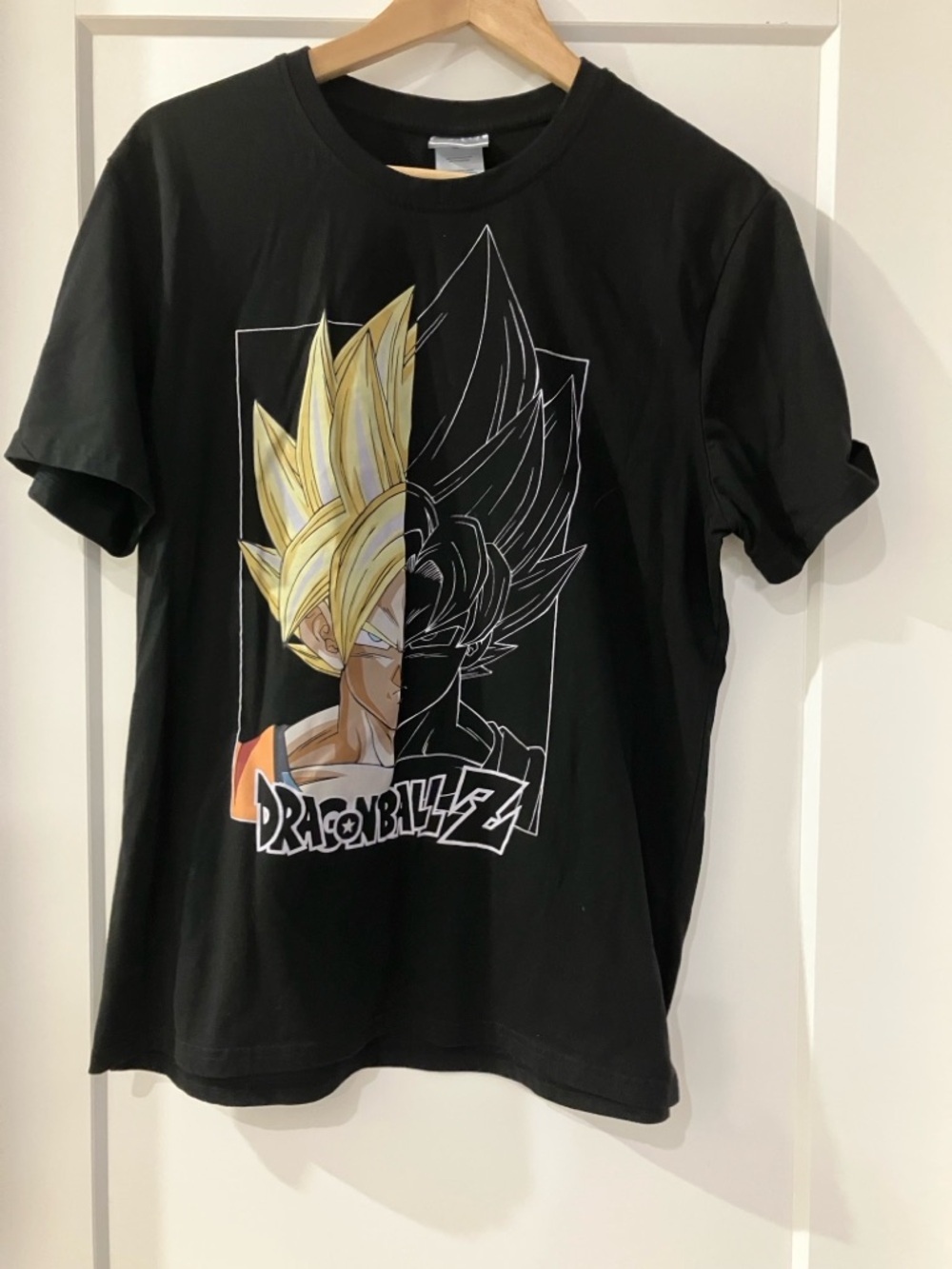 Dragon Ball Z Black Graphic Tee with White Accents